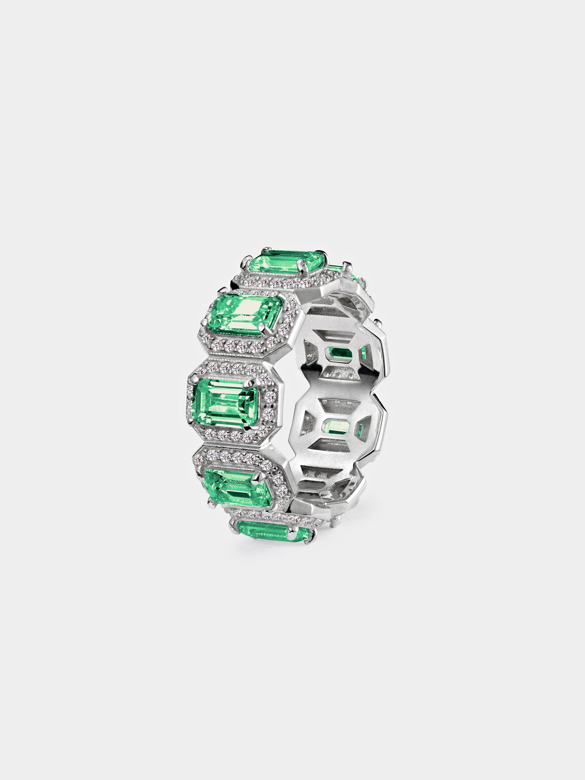 AW23 Green Crown Eternity Ring