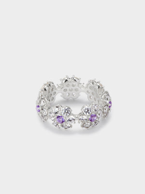 Lilac Daisy Eternity Ring