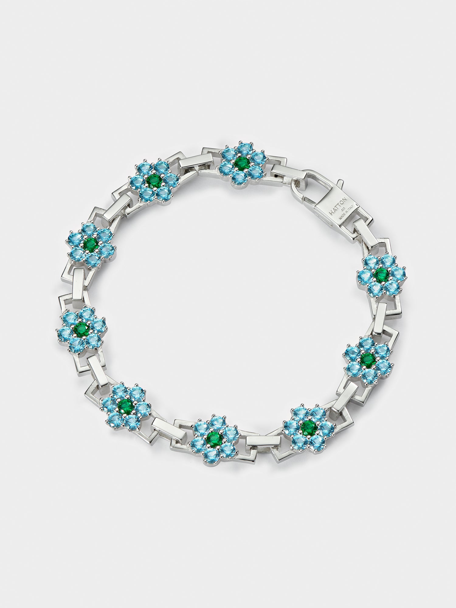 Topaz and Emerald Daisy Bracelet