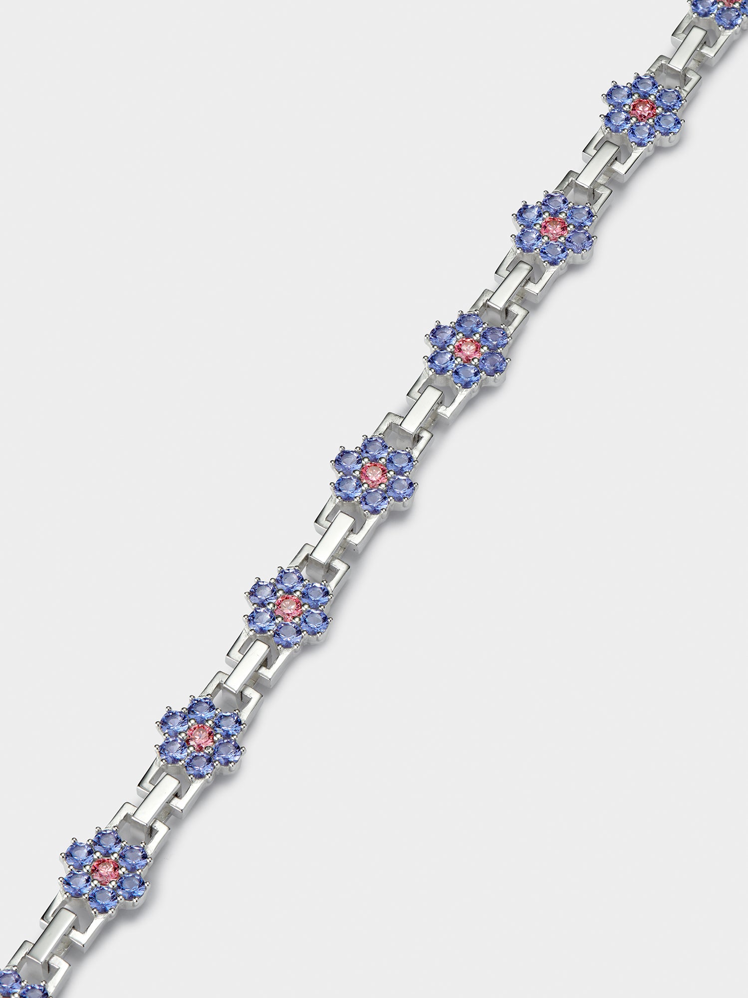 Tanzanite and Rose Daisy Chain