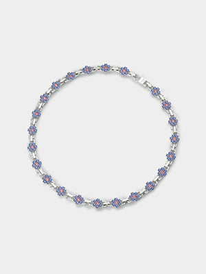 Tanzanite and Rose Daisy Chain