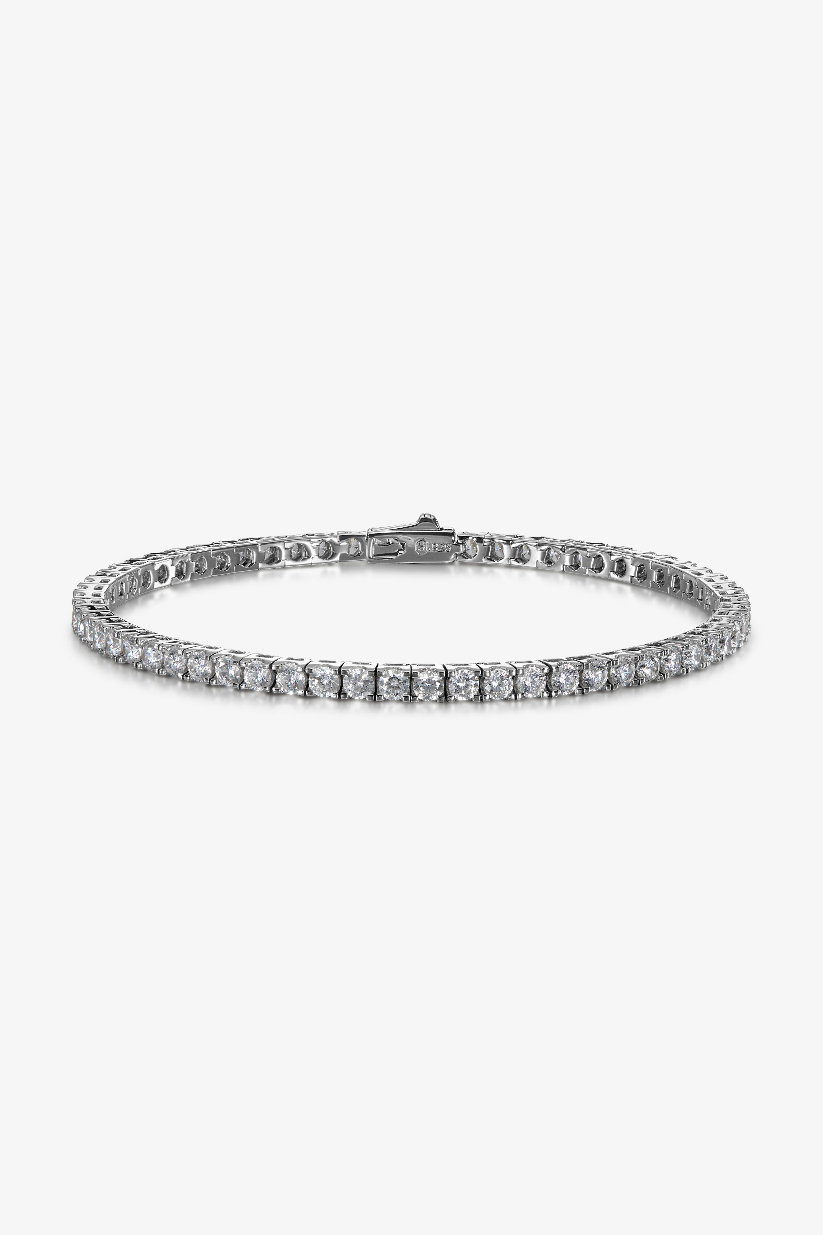 White Classic Tennis Bracelet M