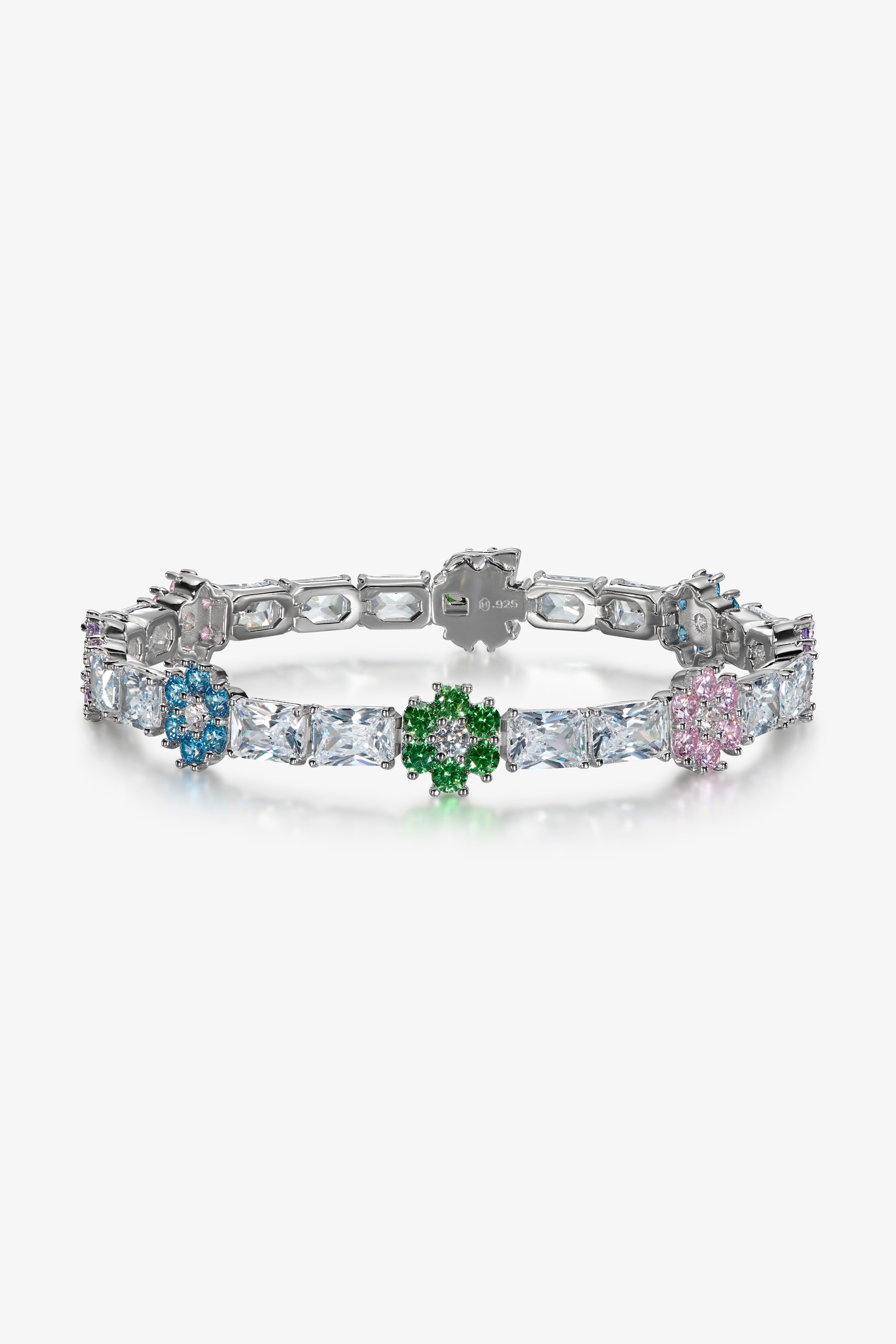White Bloom Tennis Bracelet