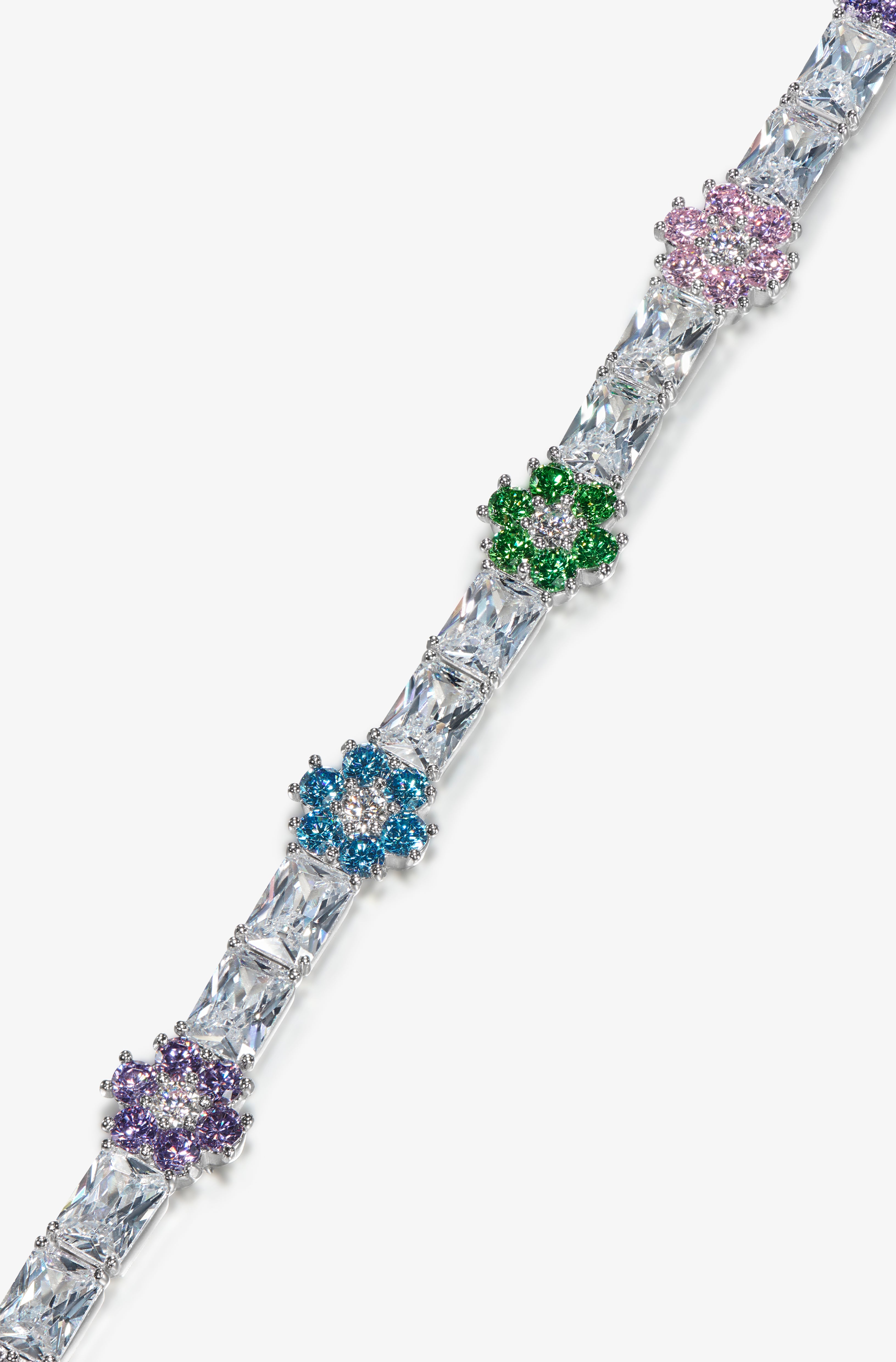 White Bloom Tennis Bracelet