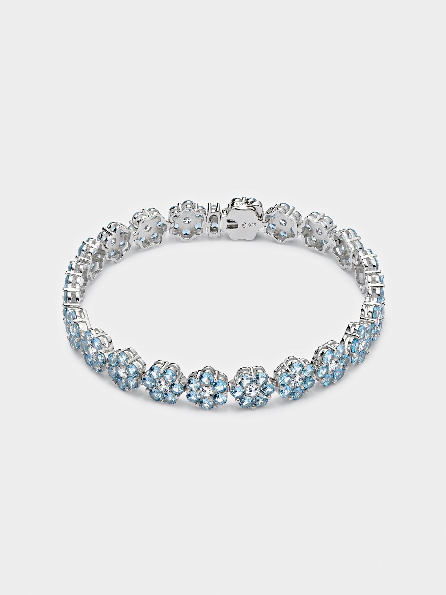 Topaz and White Daisy Tennis Bracelet