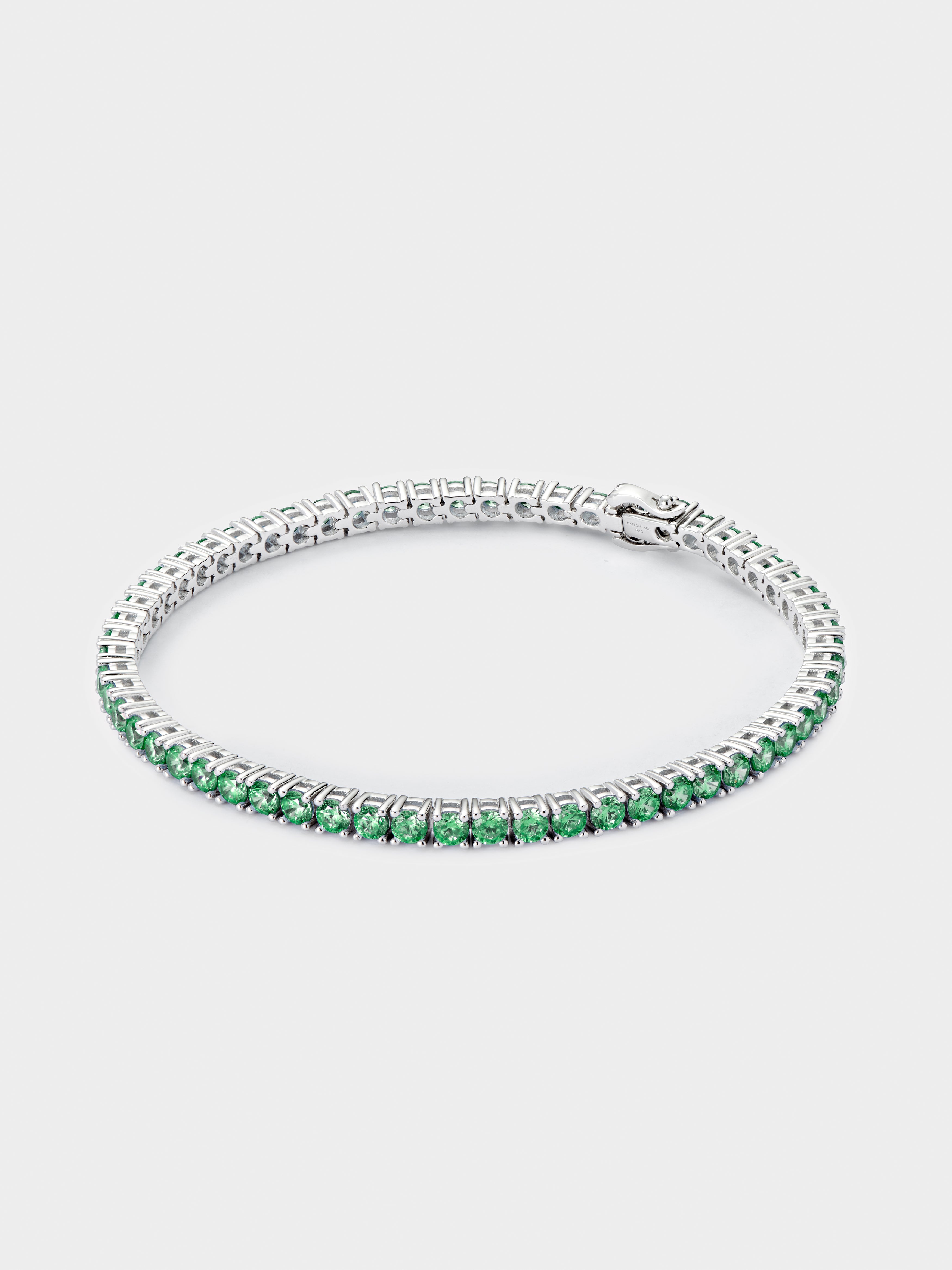 Classic Green Tennis Bracelet