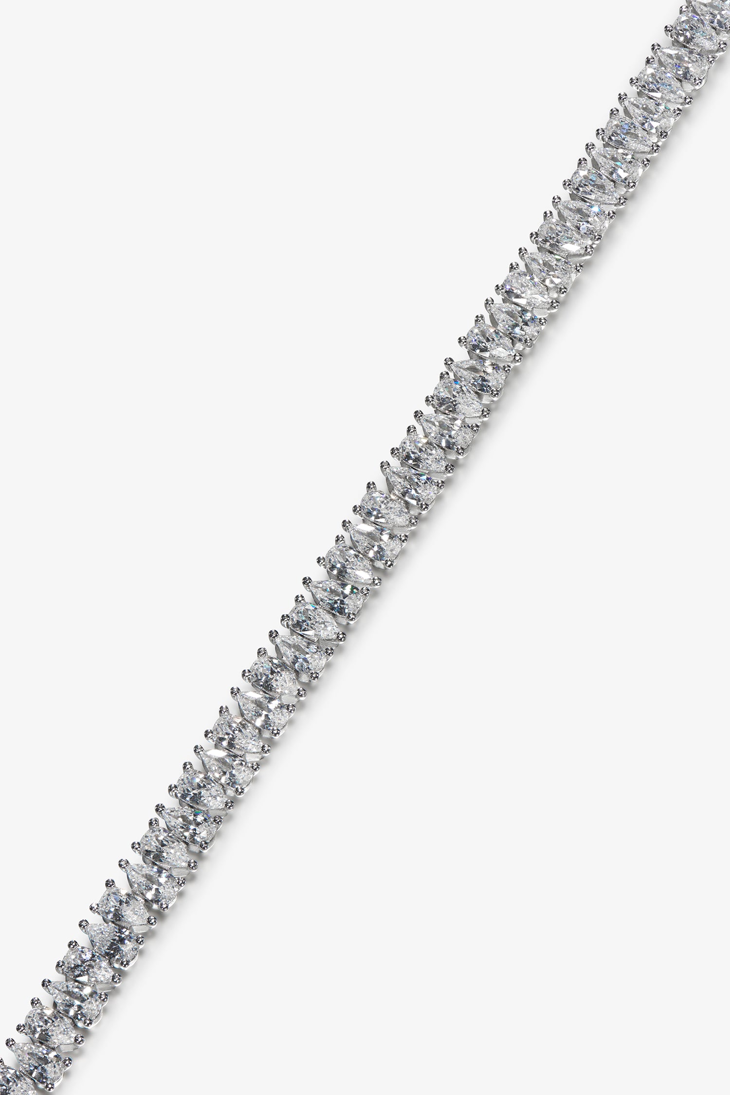 White Drop Tennis Bracelet