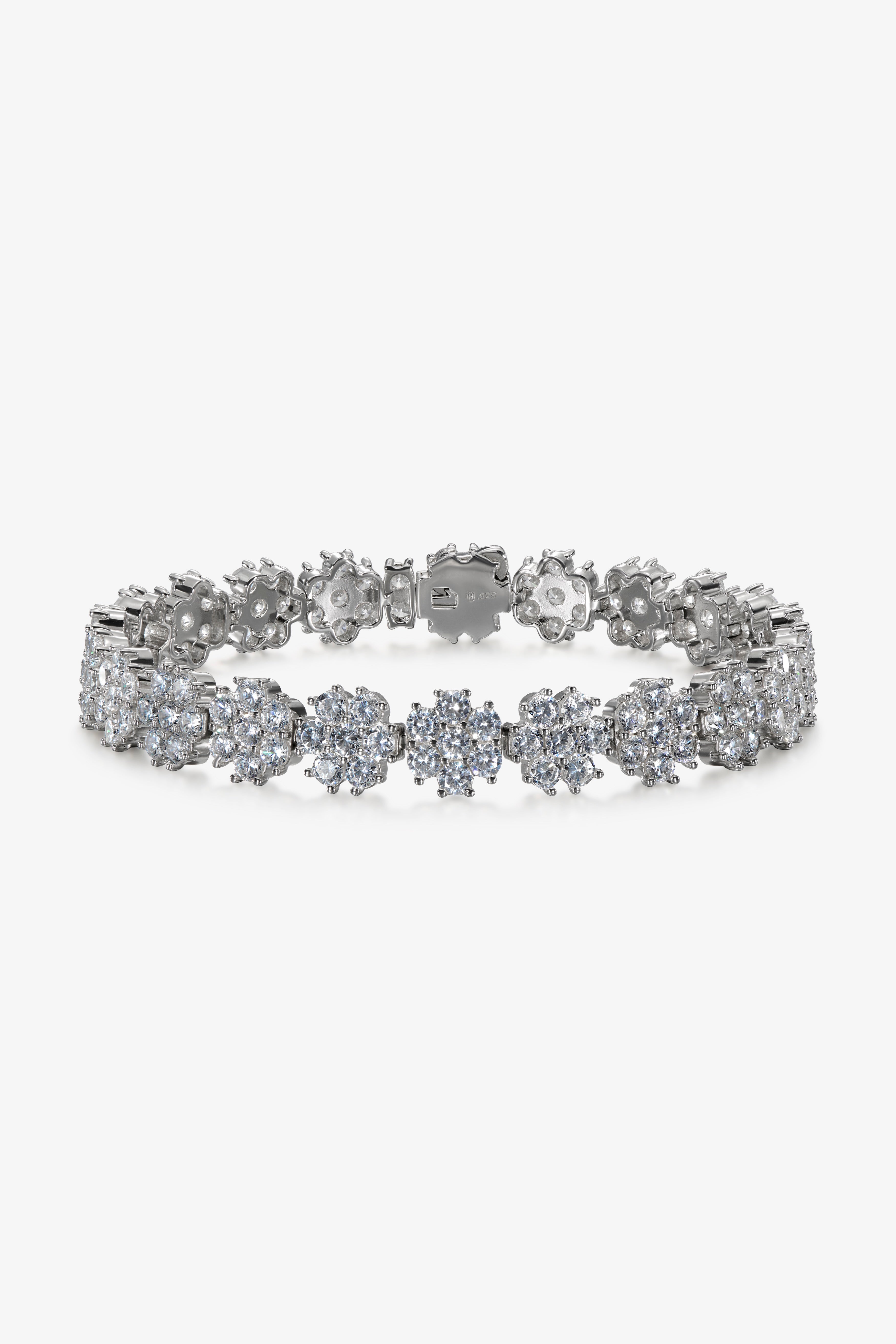 White Daisy Tennis Bracelet