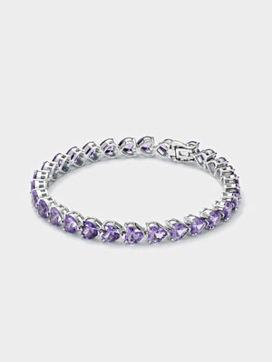 Lilac Heart Tennis Bracelet
