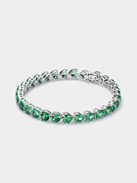 AW23 Green Heart Tennis Bracelet