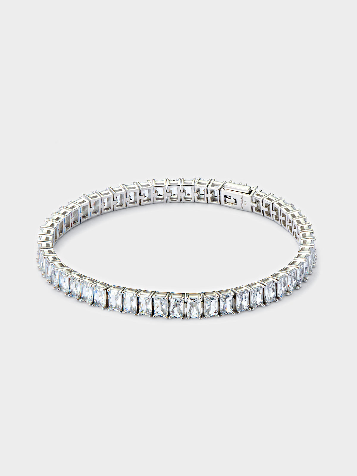 AW23 White Emerald Cut Tennis Bracelet