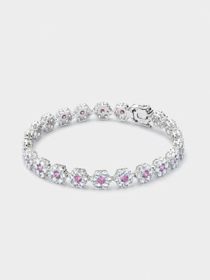 Pink Daisy Tennis Bracelet