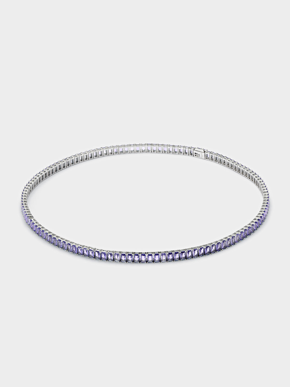 AW23 Lilac Emerald Cut Tennis Chain