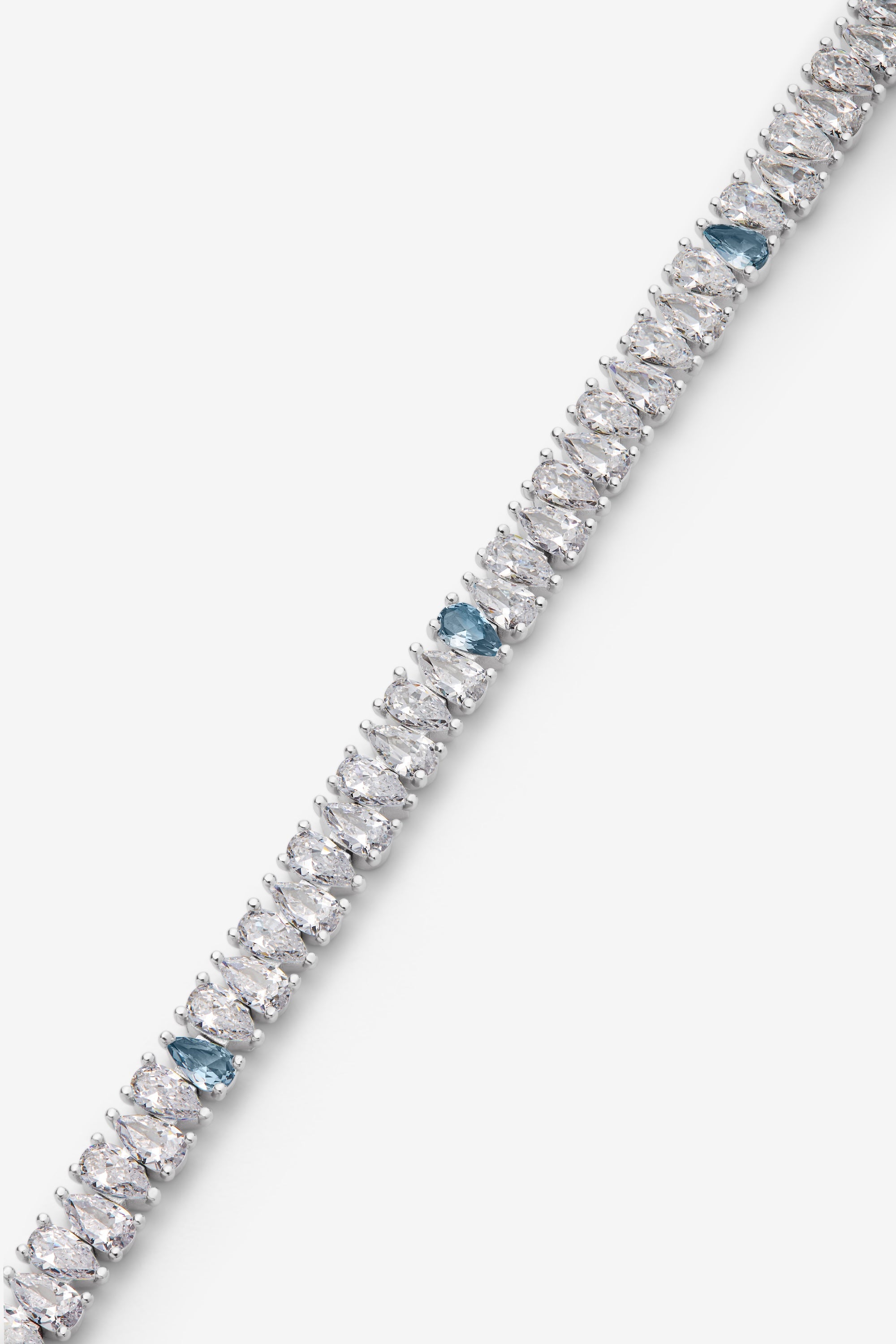 White and Topaz Drop Tennis Bracelet