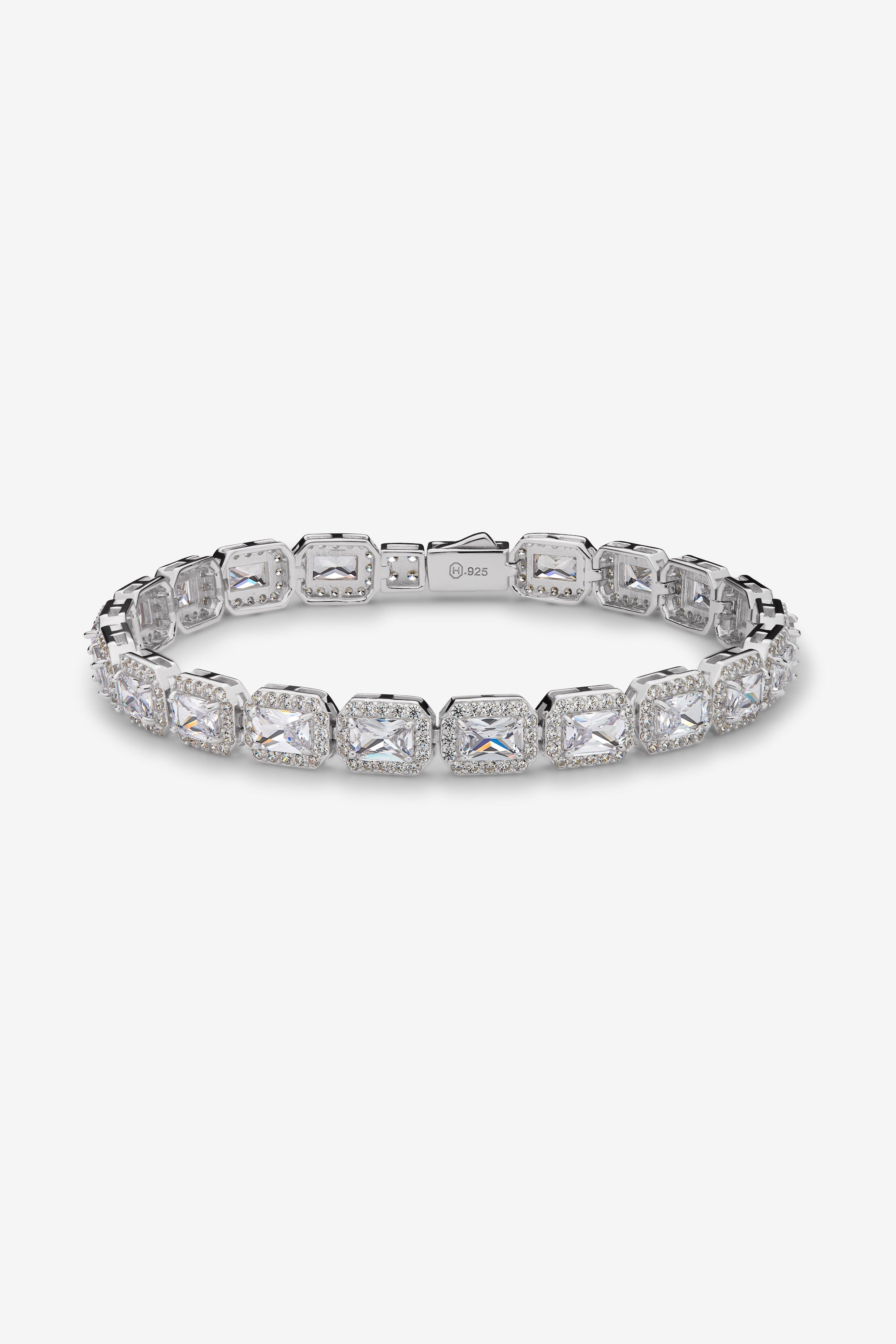 White Crown Tennis Bracelet