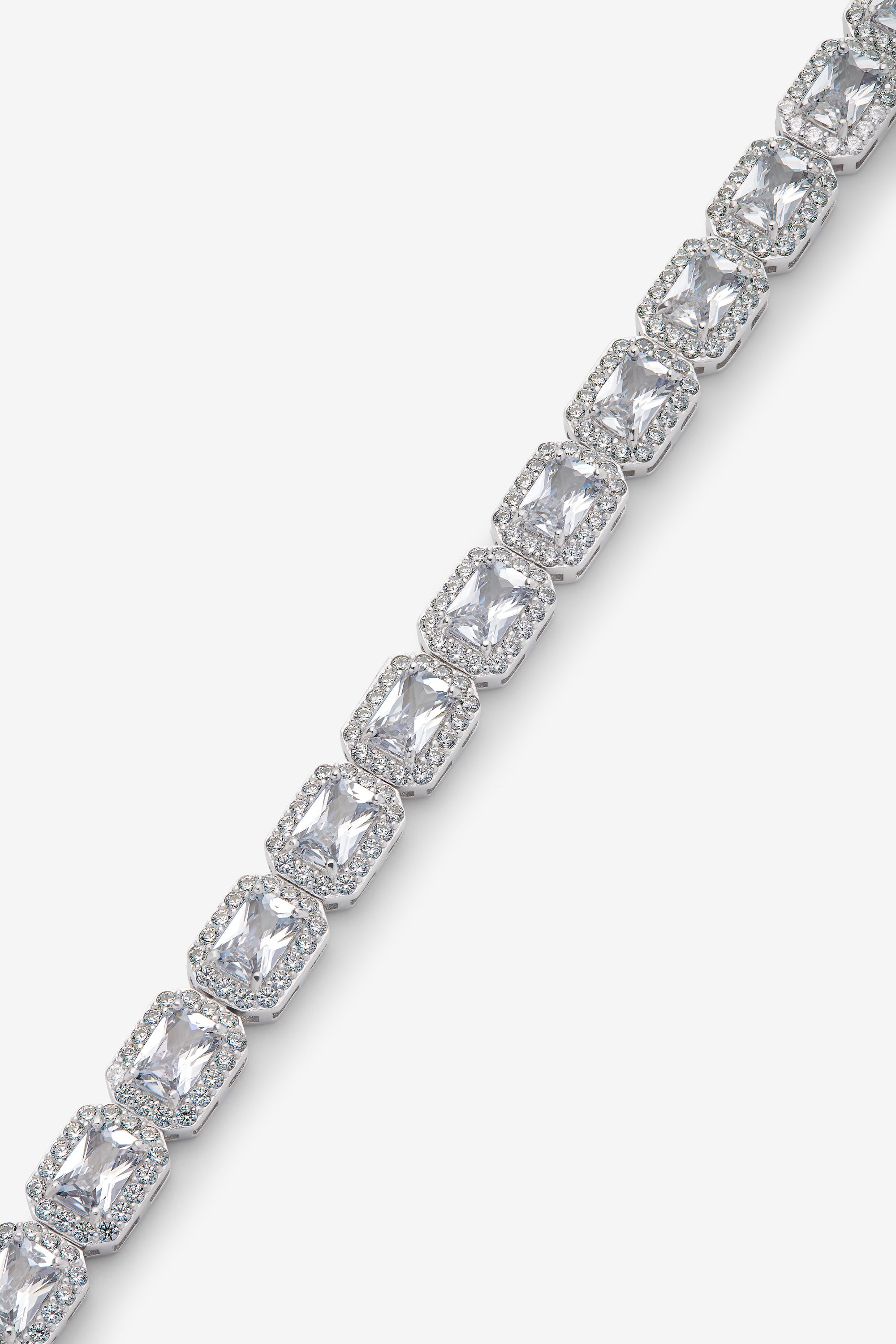 White Crown Tennis Bracelet