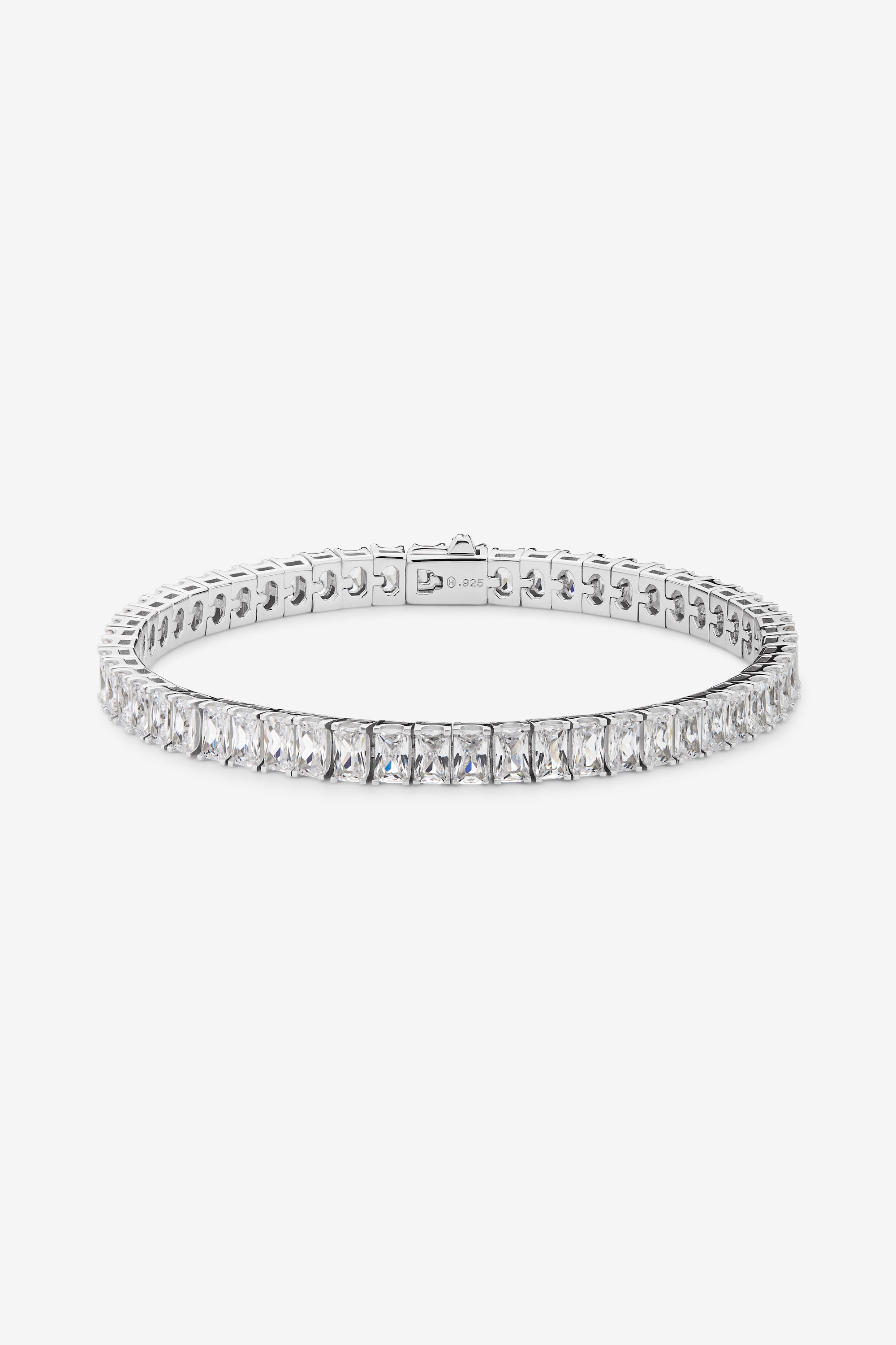 White Baguette Tennis Bracelet