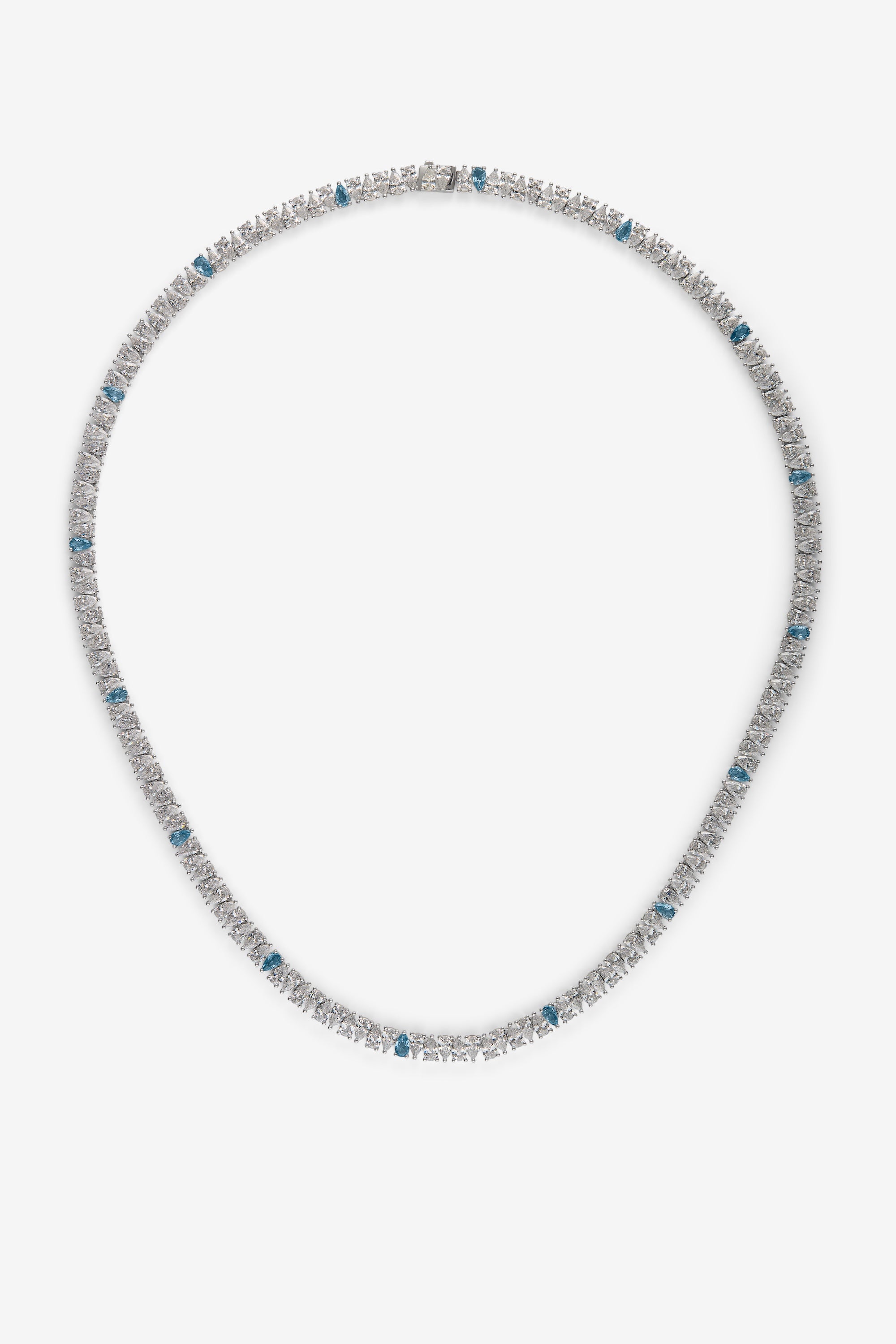 White and Topaz Drop Tennis Chain