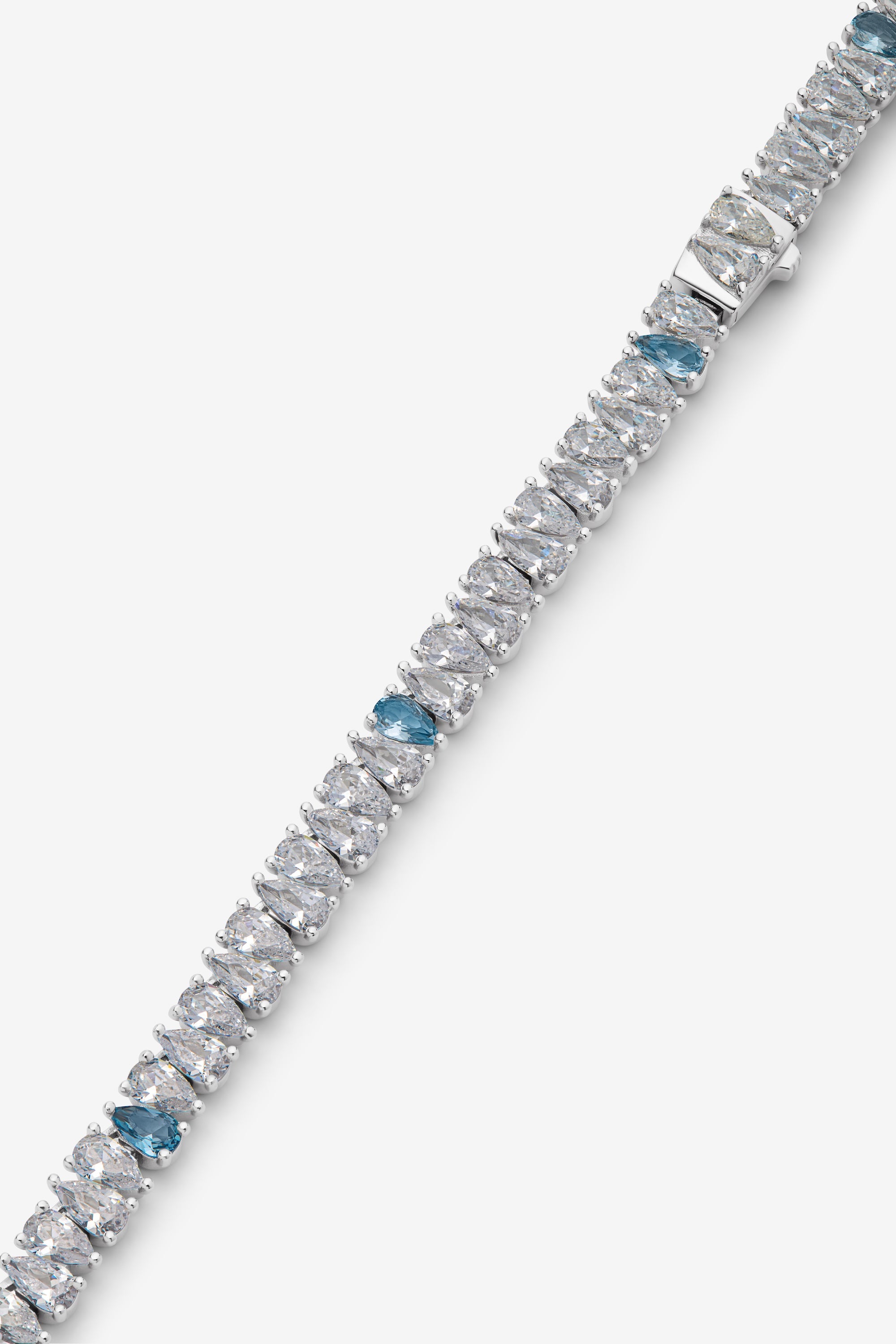 White and Topaz Drop Tennis Chain