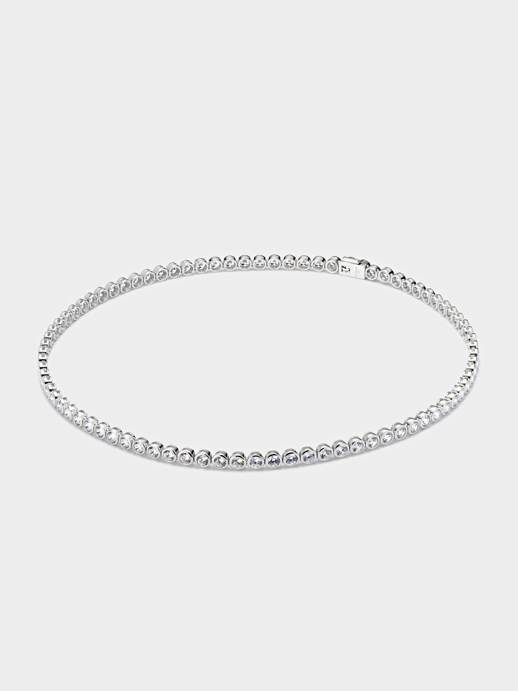 Round White Tennis Chain