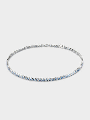 Round Blue Tennis Chain