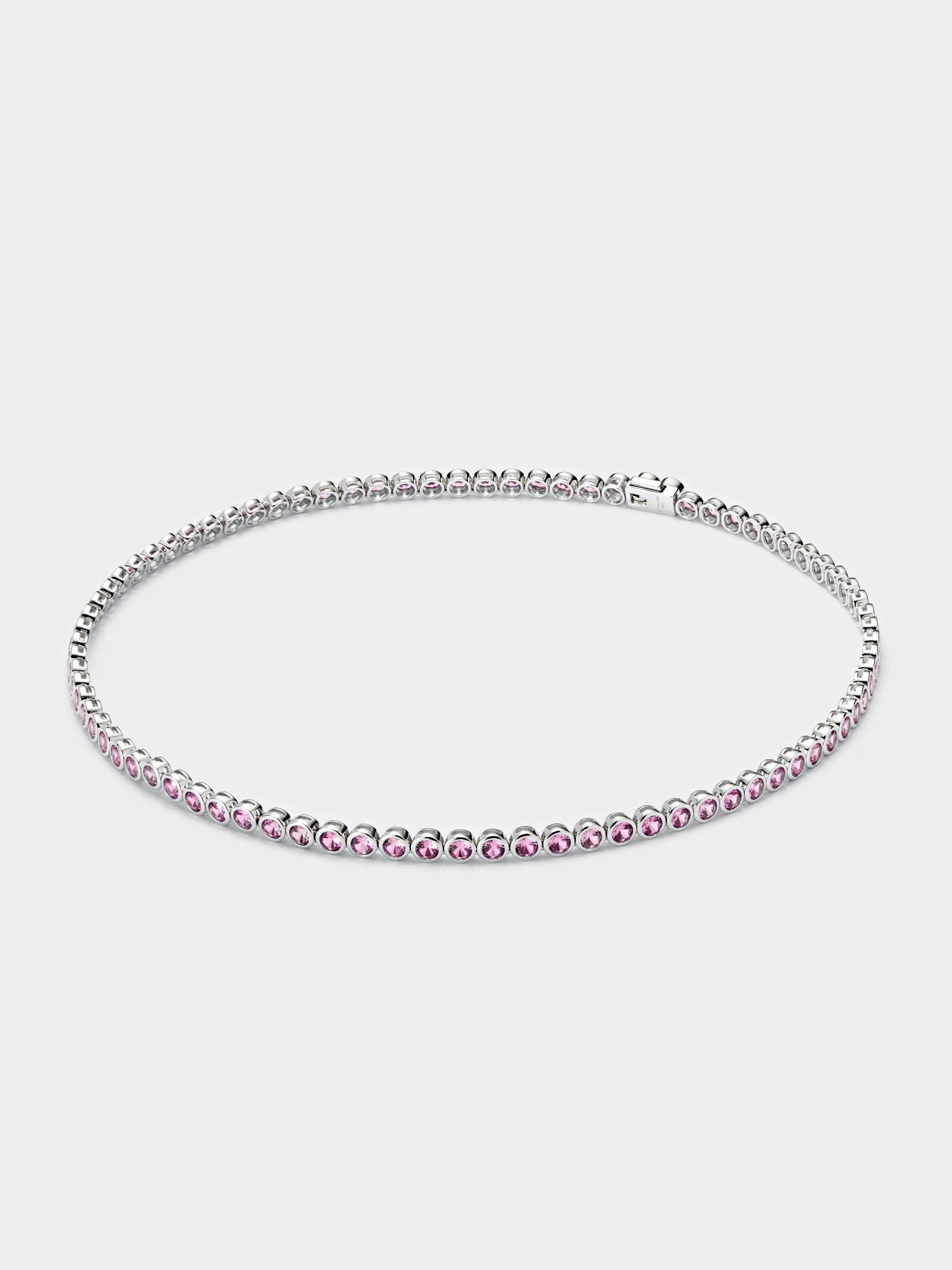 Round Pink Tennis Chain