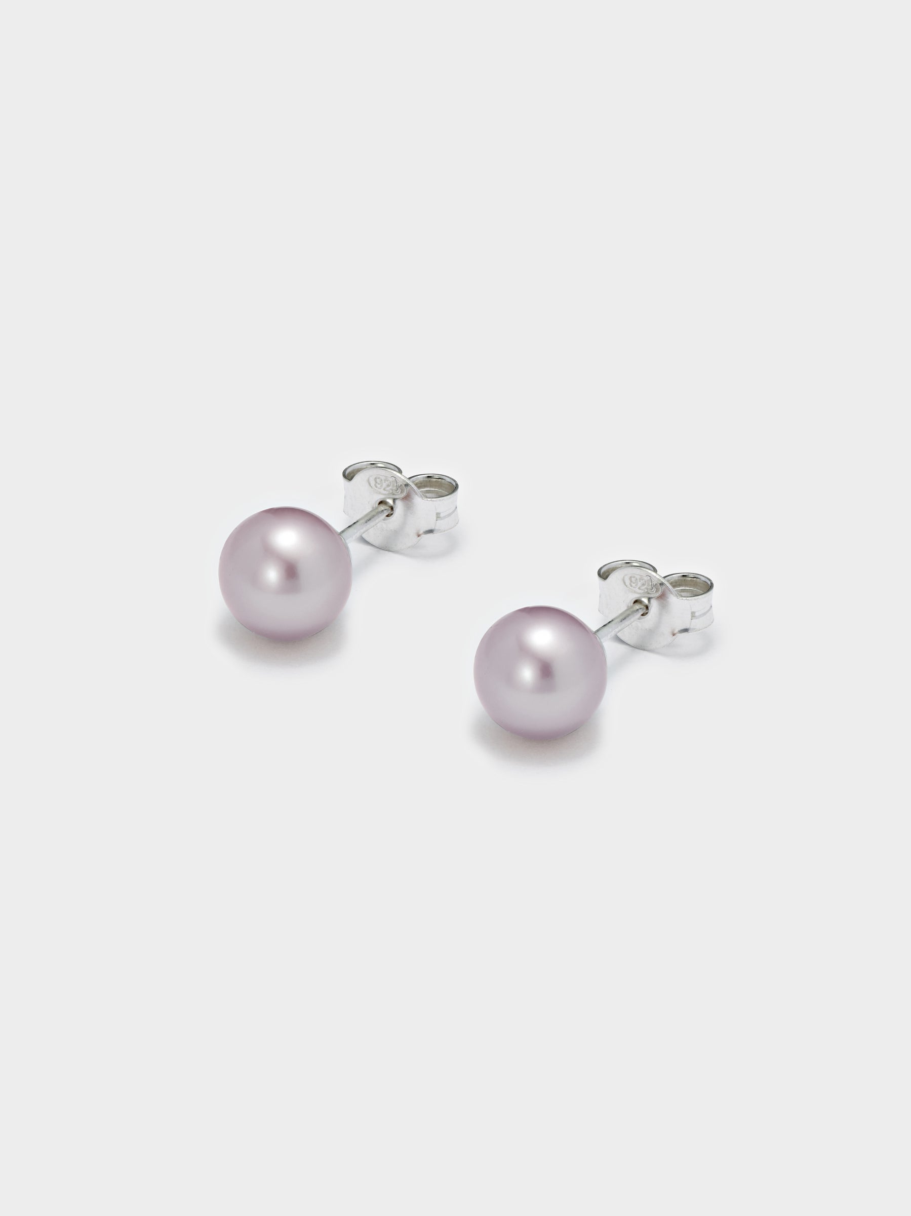 Mauve Pearl Stud Earrings