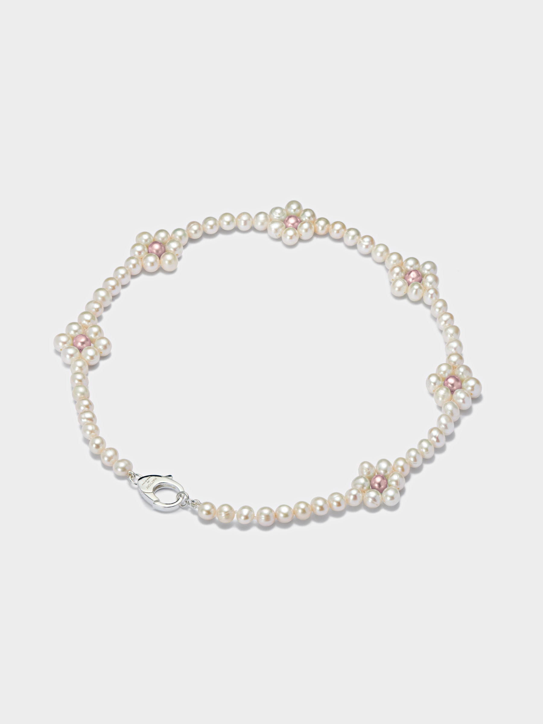 White and Pink Daisy Pearl Chain