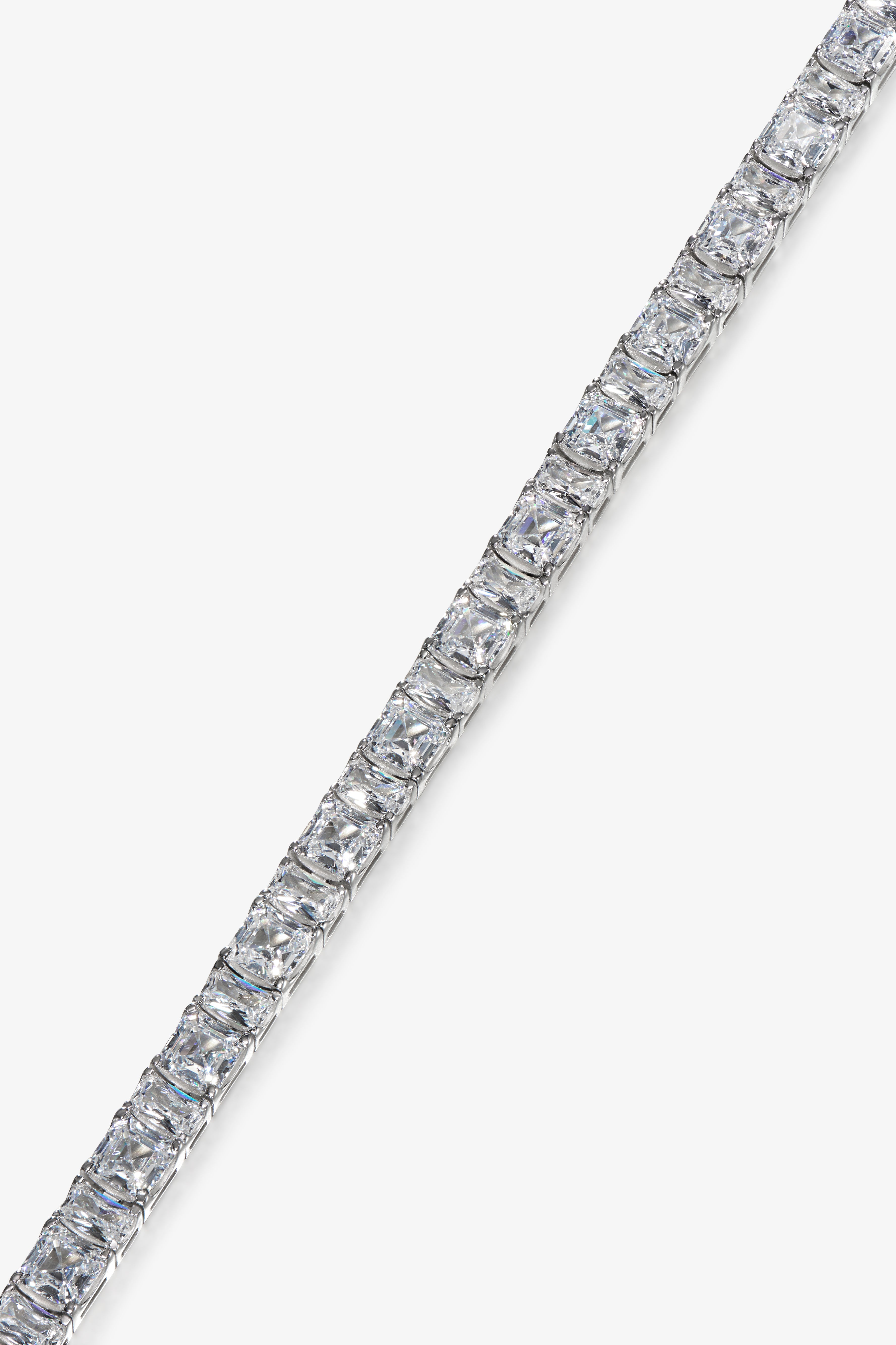 White Puzzle Tennis Bracelet