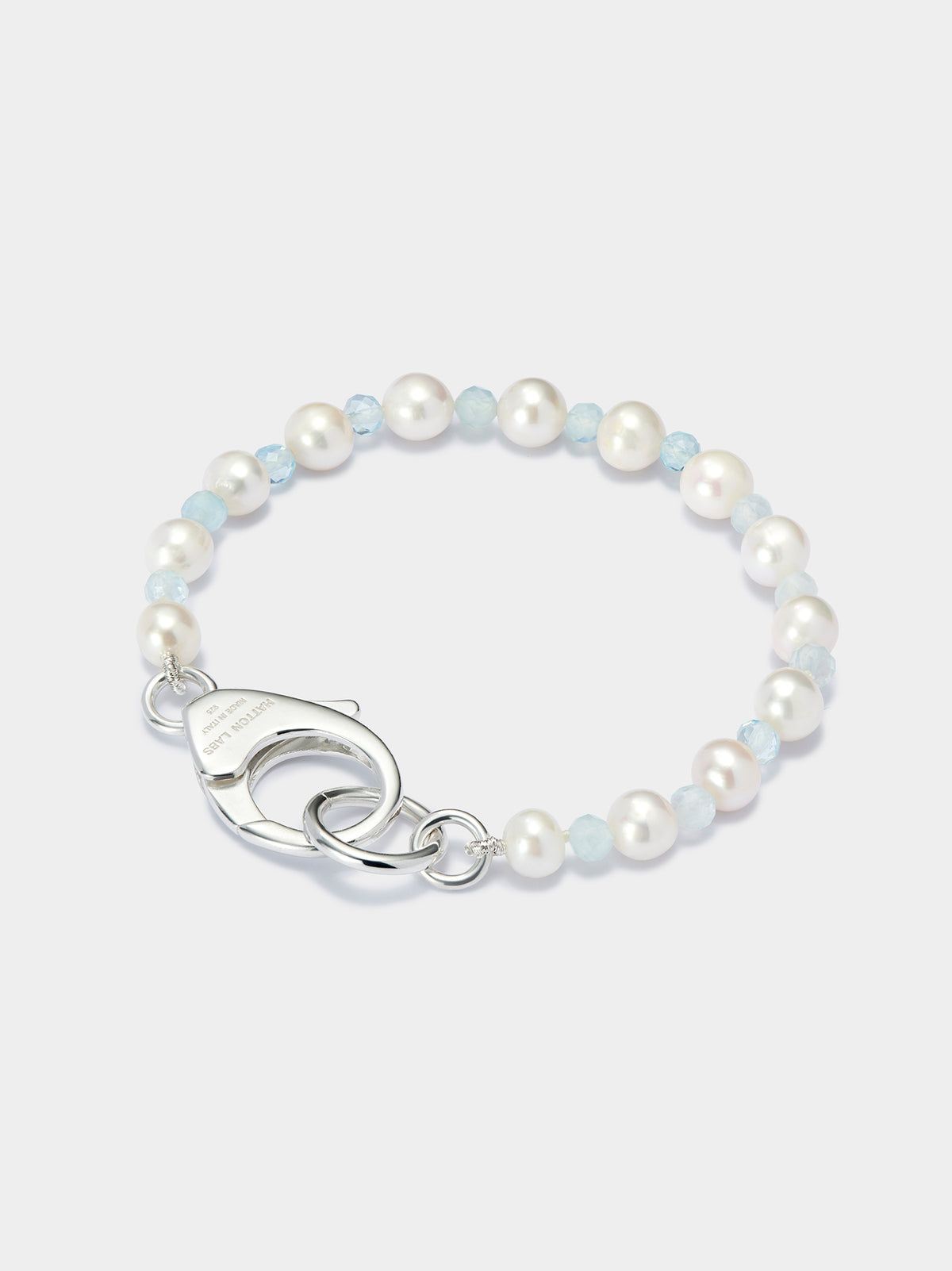 Pearl & Blue Bead Bracelet