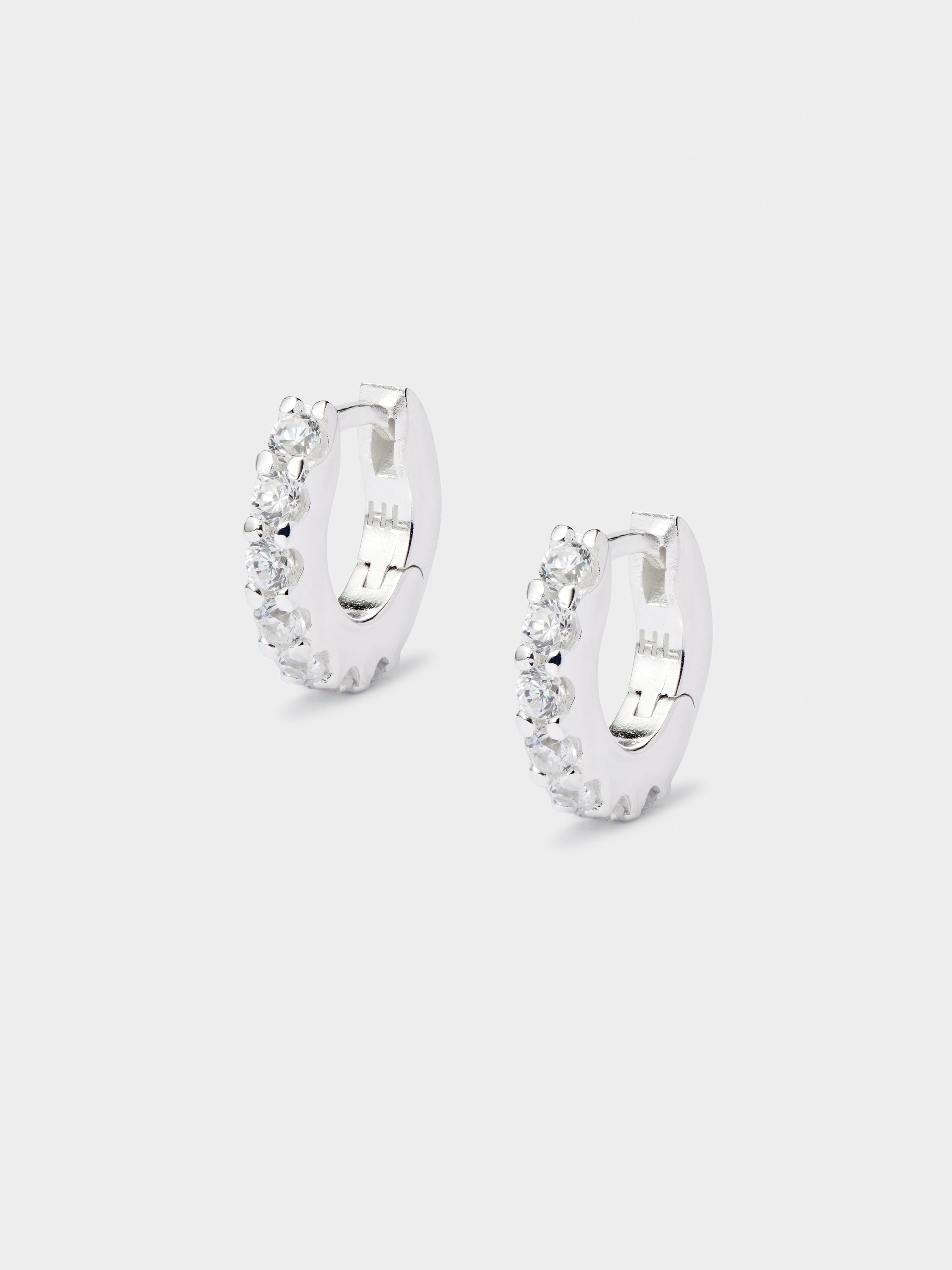 White Eternity Hoop Earrings | Men's Designer Jewellery – Hatton Labs