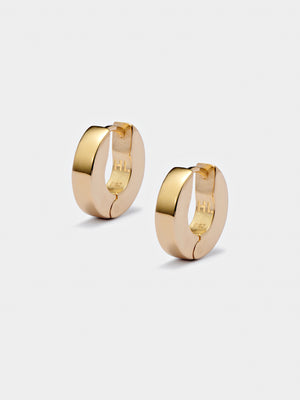 Gold Edge Hoop Earrings