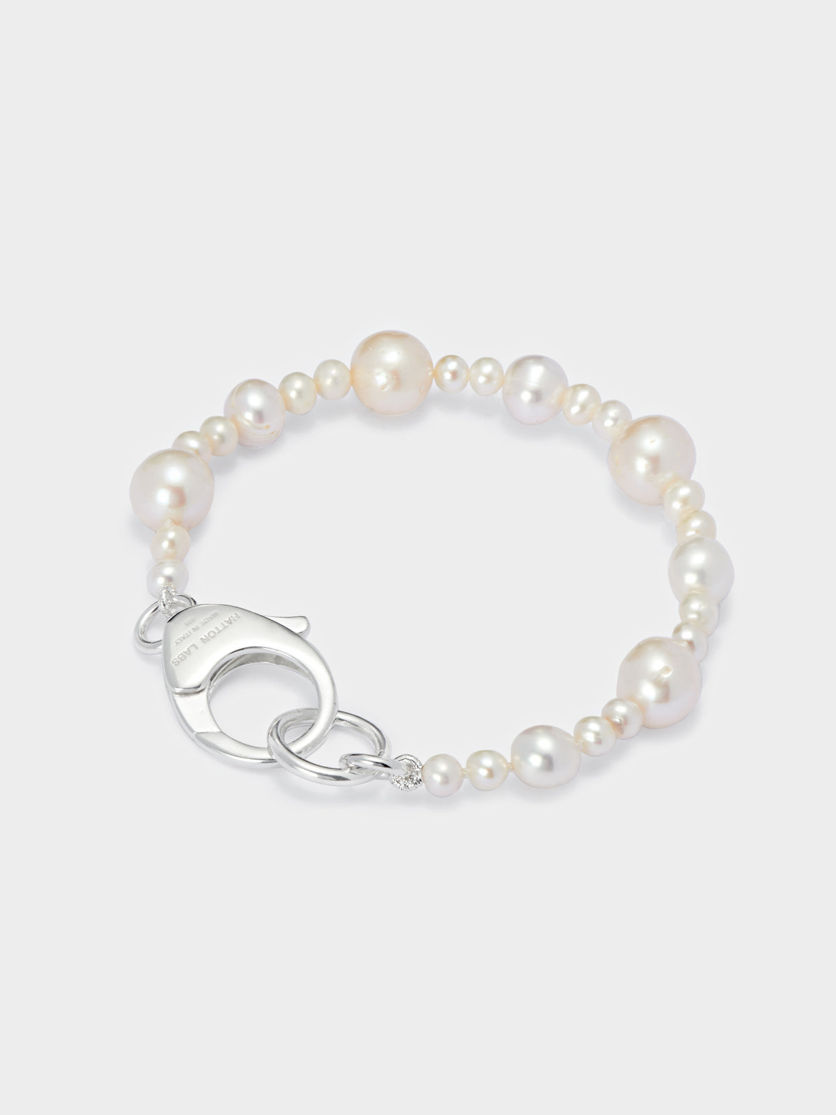 White XL Pebbles Pearl Bracelet