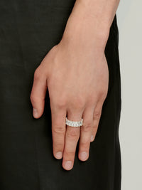 White Baguette Eternity Ring