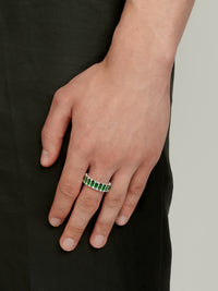 Green Baguette Eternity Ring