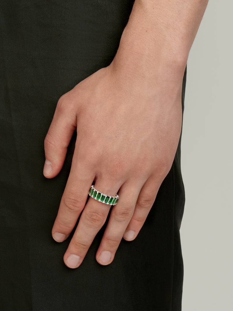 SS23 Green Baguette Eternity Ring