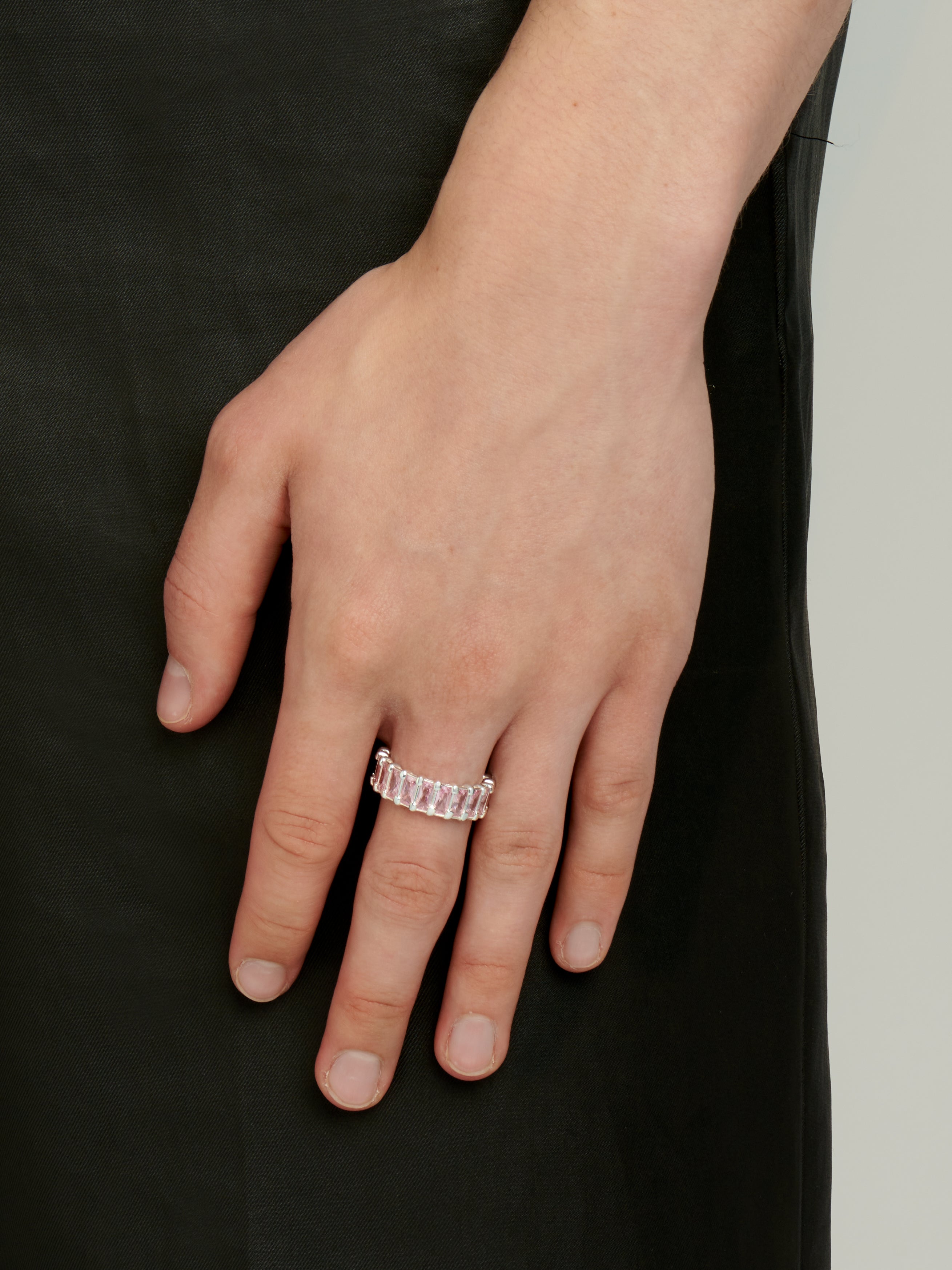 Pink Baguette Eternity Ring | Men's Designer Jewellery – Hatton Labs